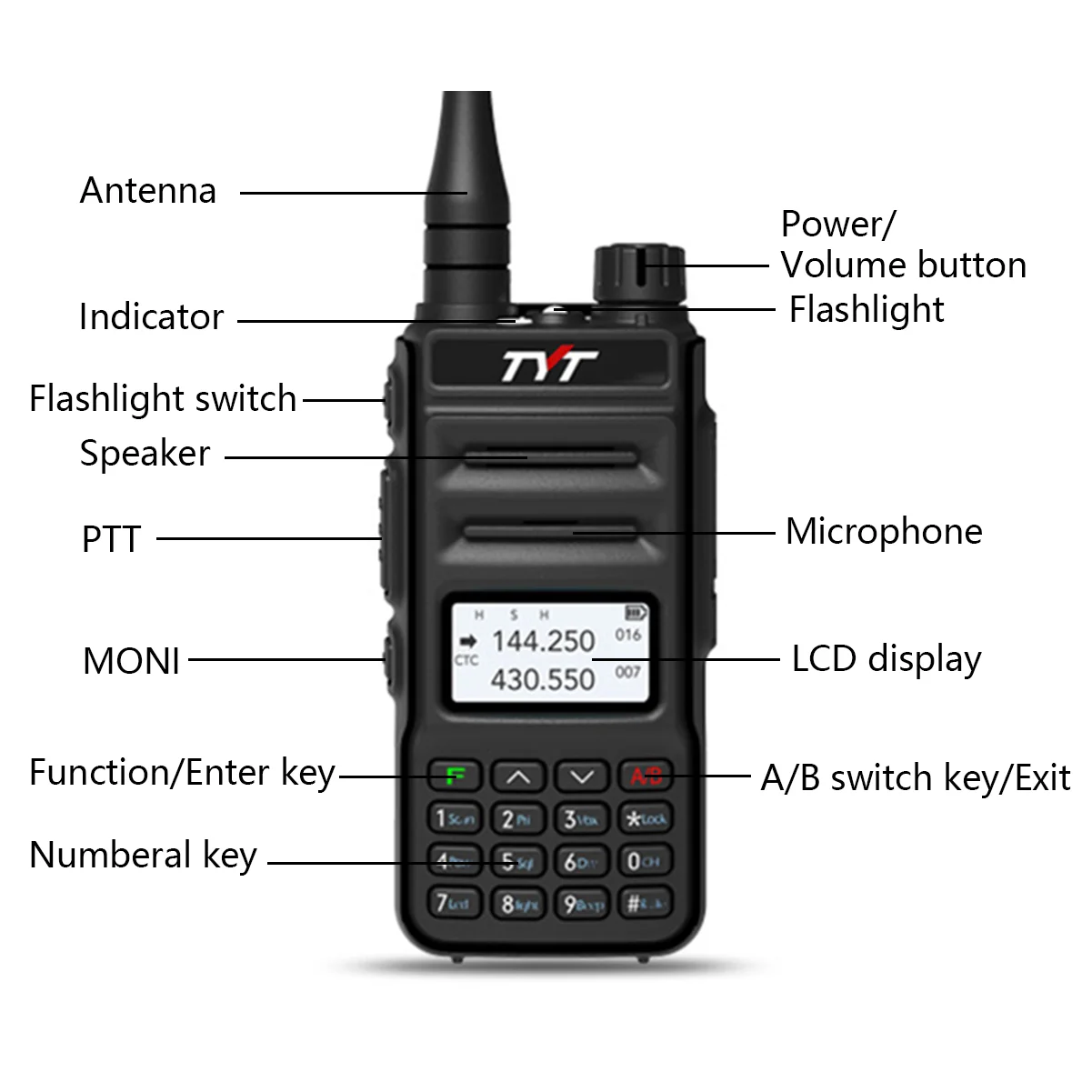 Tyt walkie talkie TH-UV88 vhf/uhf 5-watt tragbares Funkgerät fm Langstrecken-Walkie-Talkie-Amateur-Analog-Transceiver