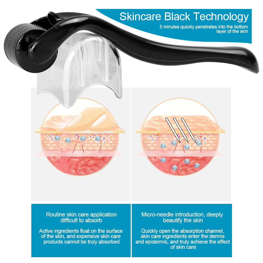 DRS 540 Titanium Derma Roller do odrastania włosów Mesoroller Broda Twarz DermaPen Pielęgnacja skóry Mikroigłowy Roller Dermaroller