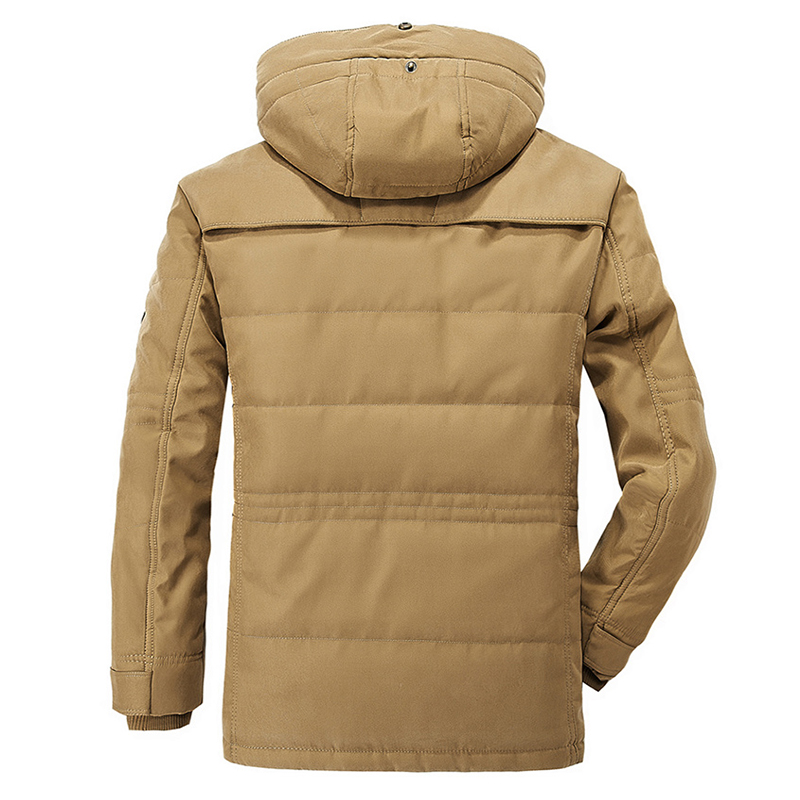 Chaqueta informal a prueba de viento para hombre, Parkas de invierno, gabardina de piel gruesa, chaquetas calefactadas, abrigos cálidos de algodón de manga larga