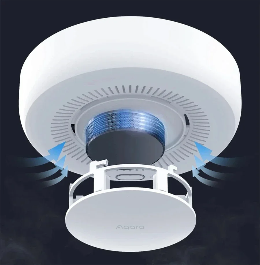 Aqara inteligente detector de fumaça sensor zigbee 3.0 monitor alarme incêndio alerta sonoro app segurança em casa trabalho com xiaomi casa homekit app