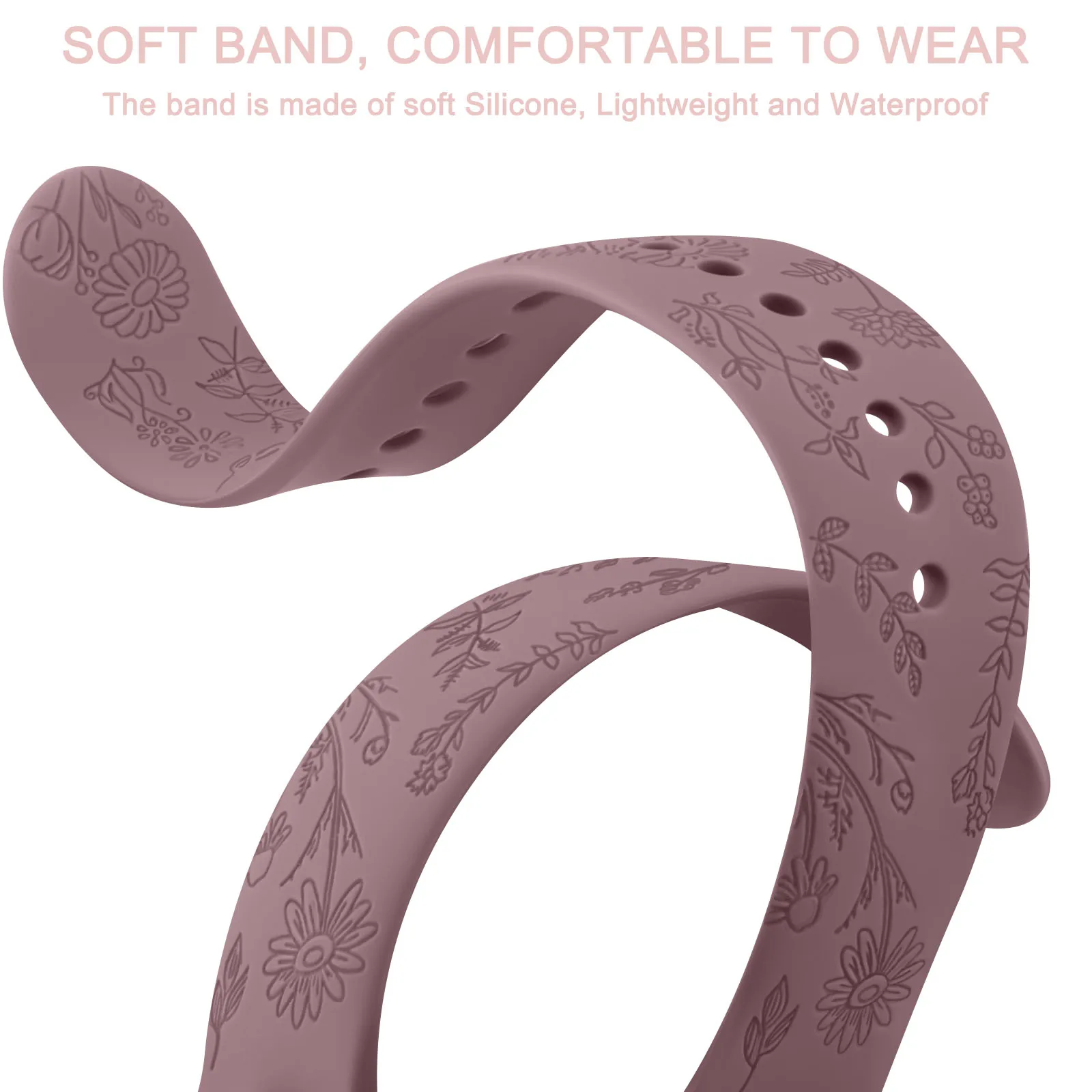 20mm Flower Engraved Strap For Amazfit GTS 4 2 Mini/GTS 3 /GTS 2e Band For Amazfit Bip 3 Pro/Bip U Pro/Bip Lite/Bip S lite Strap