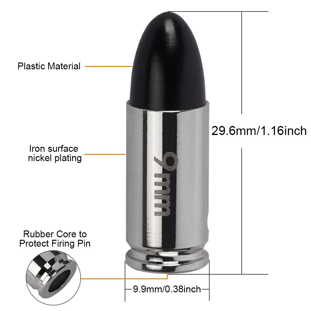 9MM Dummy round Practice playing Training bullets 10/20pcs