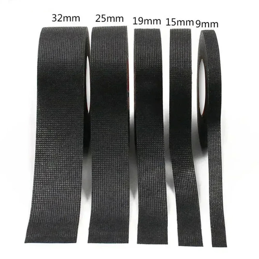 Nastro in tessuto elettrico nero Fascio di cablaggio resistente al calore Isolamento per cablaggio automatico Nastro adesivo per cavo impermeabile