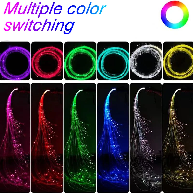 Fouet à Fibre Optique LED Rechargeable par USB, Corde à Main, Pixel Lumineux, Jouet à Flux, brev, Spectacle d'Éclairage pour ix, 2023