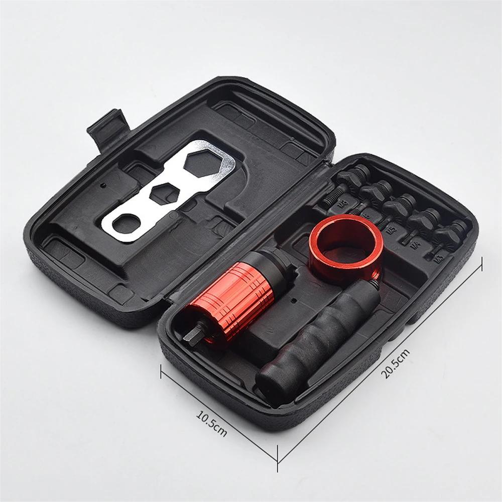 Electric Rivet Gun Removable Electric M3~M8 Rivet Nut Tool Adapter Insert Nut Pull Riveting Tool for Electric Drill/Hand Wrench