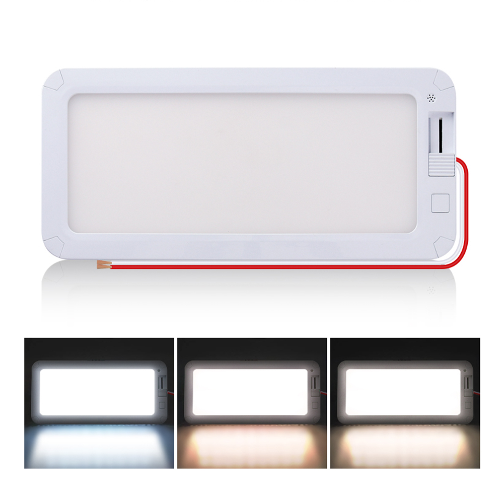 RV インテリアライト 96LED 3 色調光可能な室内照明 12V-30V 天井ドームライトキャンピングカー RV トラックキャンピングカーキャラバン用