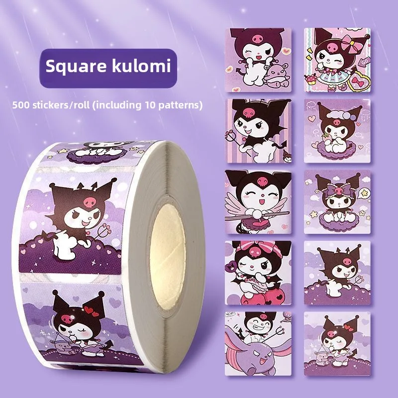 500 PCS Sanrio Cartoon Sticker Hello Kitty Anime Kuromi Melody Children's Diary Bonus Gift Diary Booklet Gift for Kid Toy
