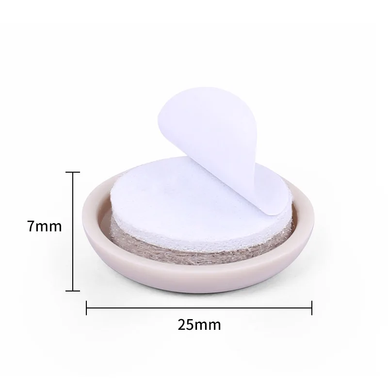 24PCS รอบเฟอร์นิเจอร์เครื่องร่อน Self Adhesive Moving Sliders ชั้นเก้าอี้โซฟา Slider Pad เฟอร์นิเจอร์ตารางฐานป้องกัน