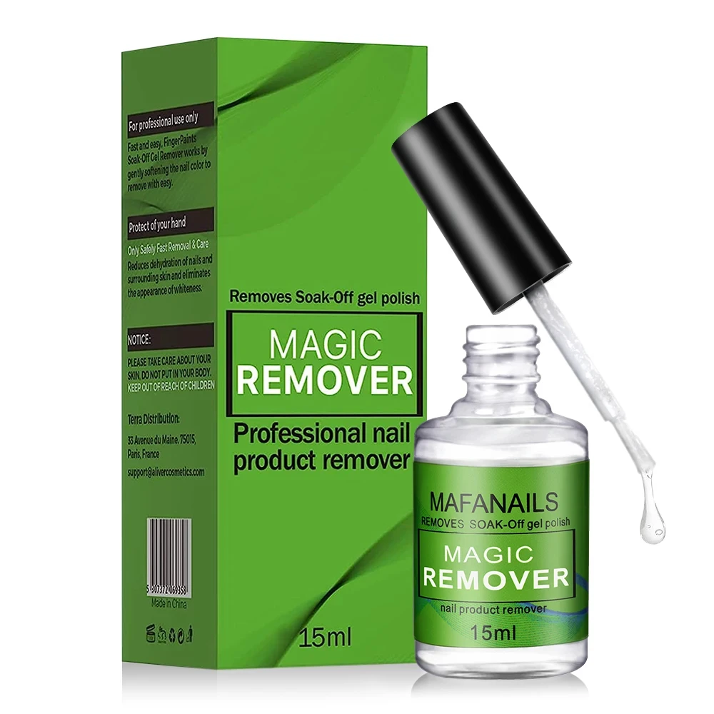 MAFANAILS 15ml Magic Remover เล็บเจล Polish Remover UV GEL Fast ลบกึ่งถาวรเคลือบเงาภาษาโปลิชคํายกเลิกกาว 15 & ml