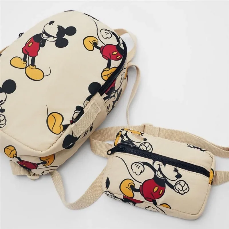Disney Fashionable Mickey Mouse Pattern Children's School Bag Cute Mickey Print Lightweight Backpack