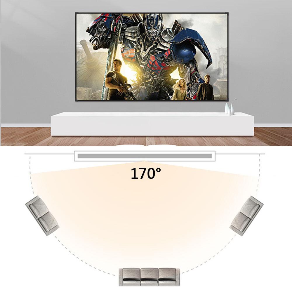Schermo per proiettore Salange Schermo per proiezione portatile da 100 pollici 120 pollici 150 pollici 16:9, Schermo per film all'aperto per Home Theater da viaggio