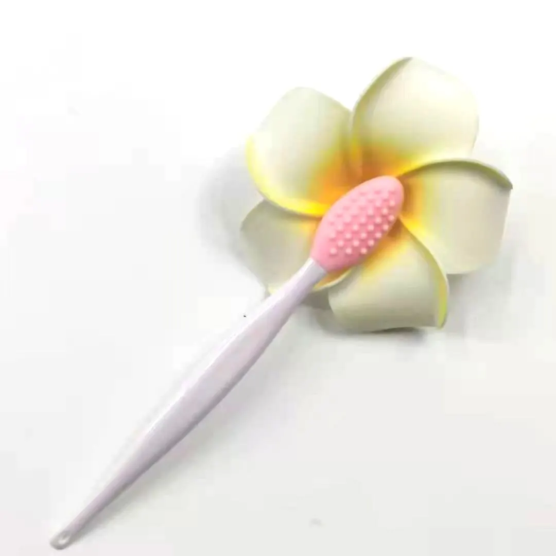 Cuidados com a pele lábio esfoliante limpeza facial rosto esfrega nariz escova limpa cravo remover silicone dupla face ferramenta de cuidados com a pele