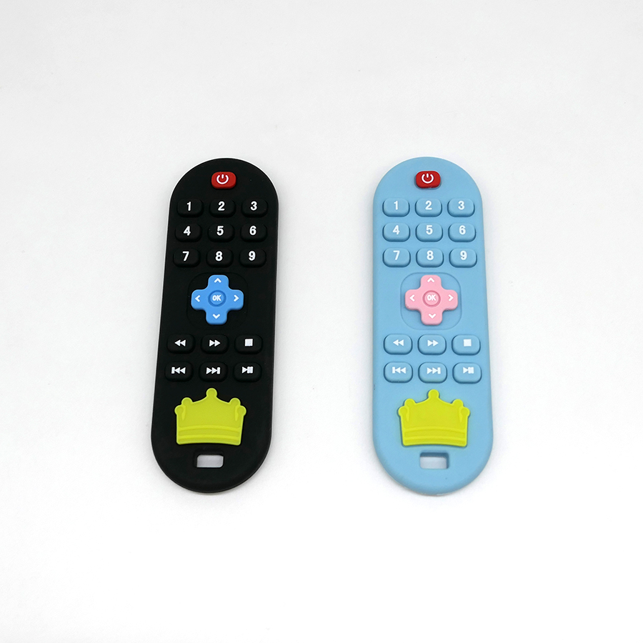 Children's Silicone Remote Control Teether Baby Oral Appetite Period Soothing Remote Control Teething Bite Gum Anti-Eating Toys