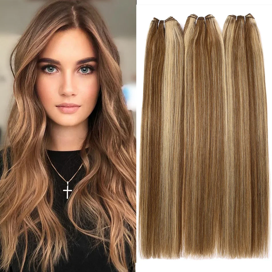 Pacotes de cabelo humano russo trama 100% remy cabelo humano tece 100g/50g tecelagem trança cabelo reto natural