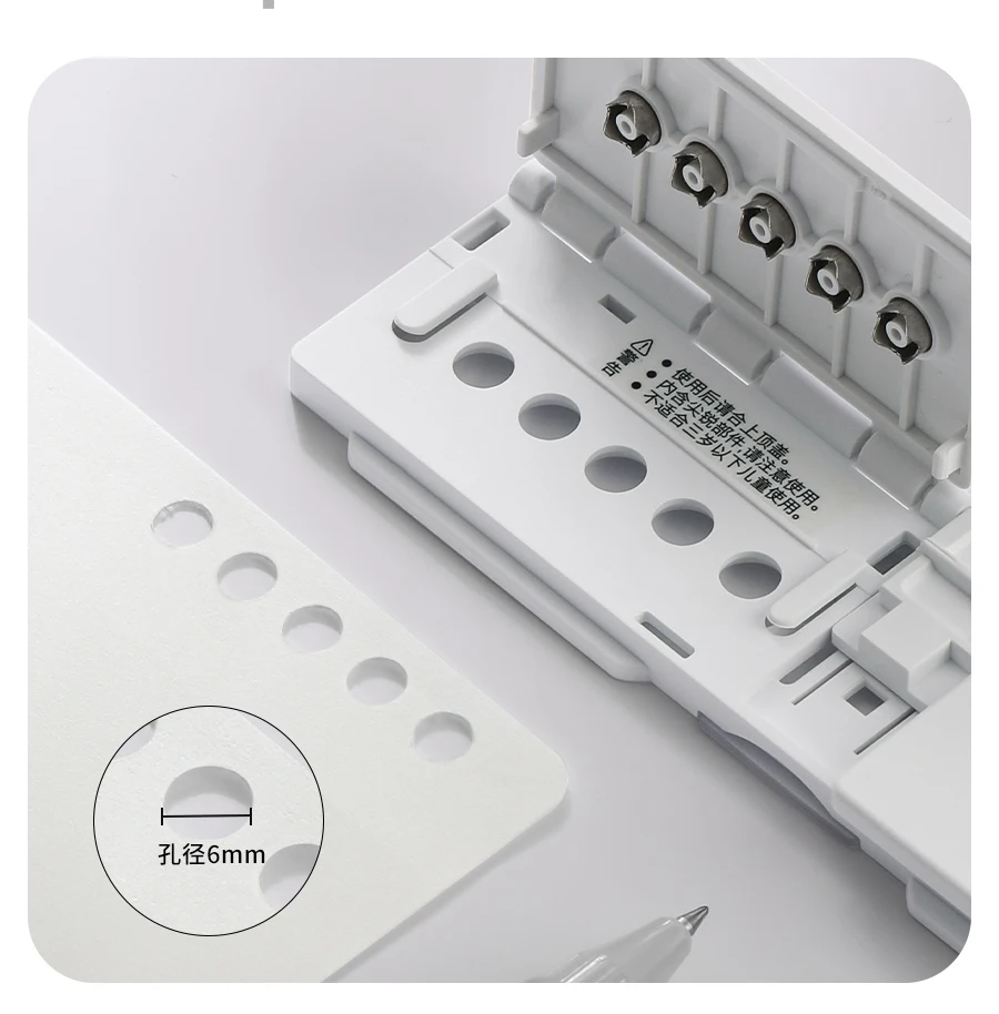 Giappone Kokuyo Precisione 8 Fori Raccoglitore ad Anelli Perforatrice Manuale Portatile Rilegatura per Ufficio Speciale per Strumento di Punzonatura di Carta a Foglie Sciolte
