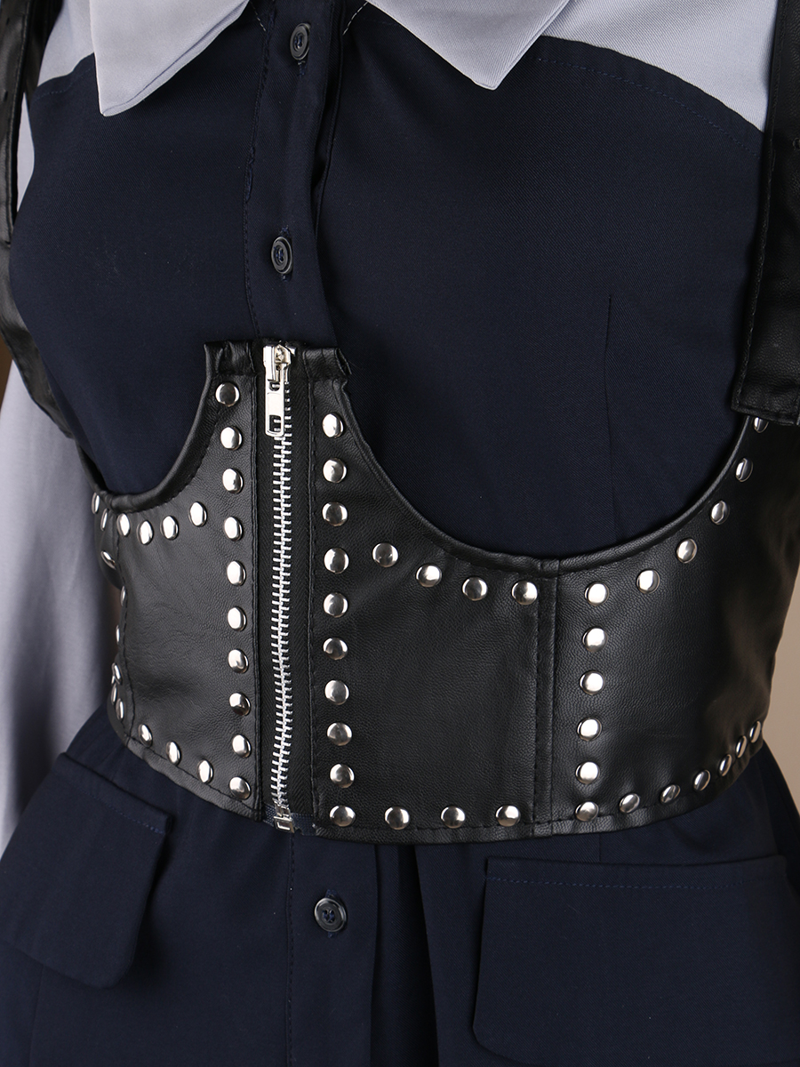 เสื้อกั๊กสายรัดเซ็กซี่สำหรับผู้หญิงที่รัดใต้หน้าอกอุปกรณ์เสริมสำหรับการแสดงพังก์ร็อค Tali bahu สตั๊ดของผู้หญิง