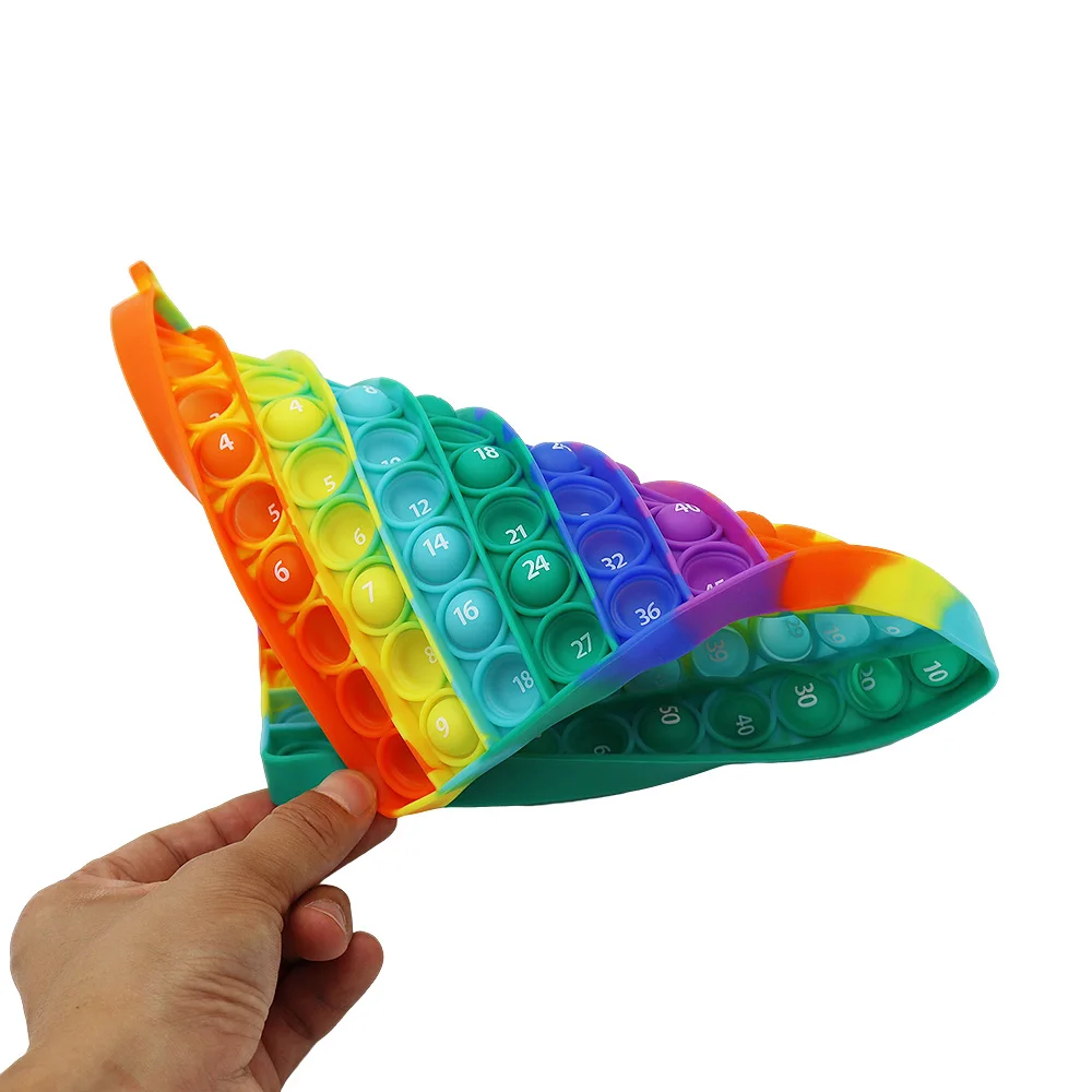 9x9 곱셈 1-100 Fidget Pop 장난감 계산, 실리콘 푸시 버블 팝 수학 학습 숫자 어린이를위한 교육 장난감 선물