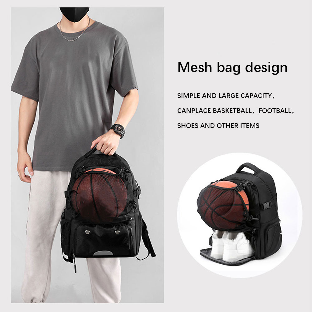 Mochila deportiva, bolsa de fútbol, mochila escolar de baloncesto para niños con compartimento para zapatos, bolsa para balón de fútbol, mochila grande para zapatos