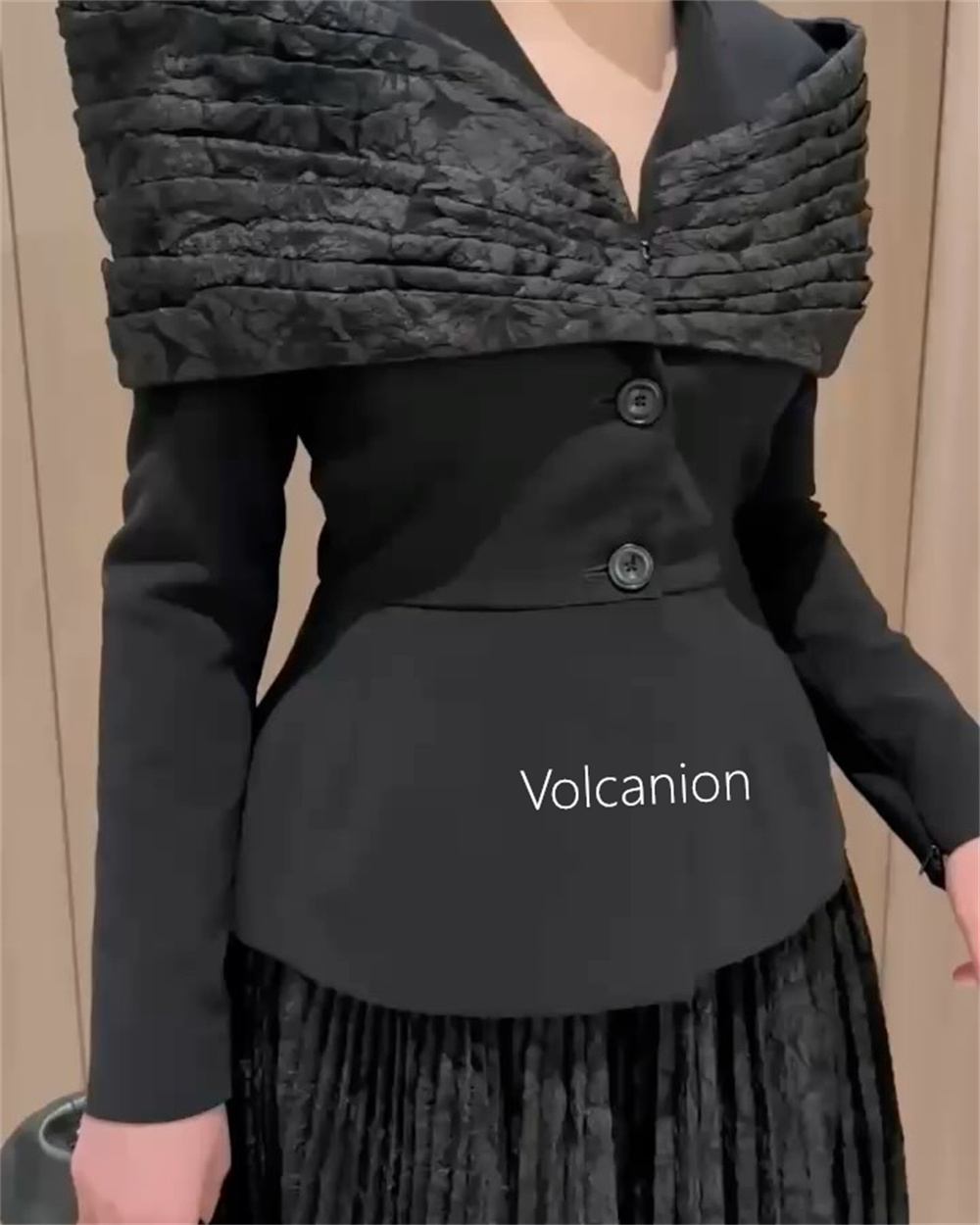 Personalizado jérsei botão plissado a linha com decote em v midi vestidos de noite sob medida ocasião simples formal estilo moderno