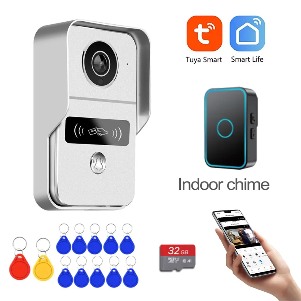 Tuya App Smart Poe Ip Video Intercom Wifi Video Deurtelefoon Deurbel Wifi Deurbel Camera Alarm Draadloze 1080P security Camera