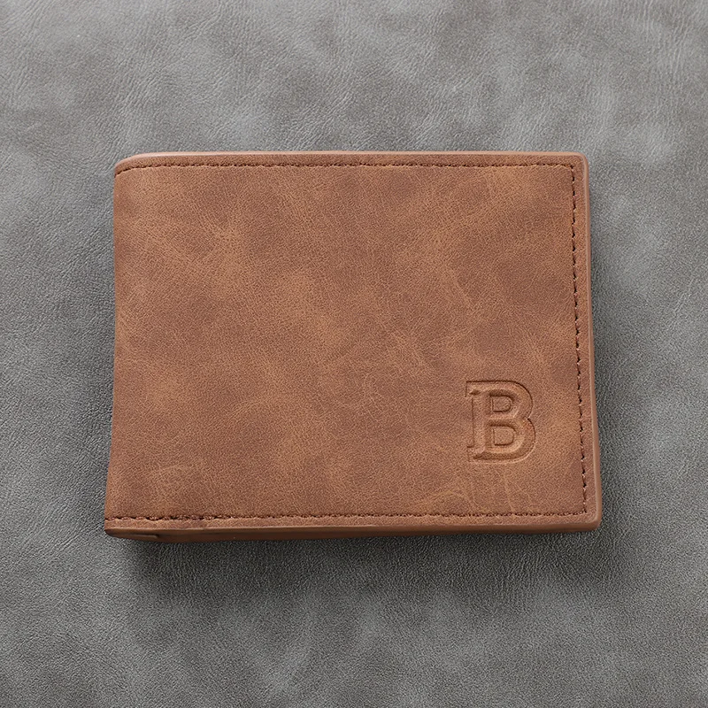 New Fashionable Short Dollar Coin Wallet Retro Frosted Multifunctional Wallet Casual Multiple Card Slots