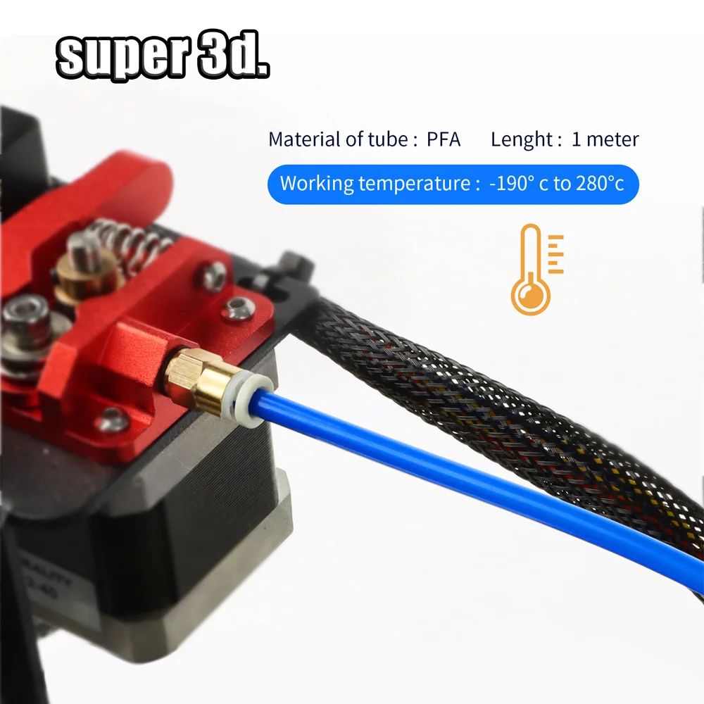 Creality エンダー 3 キット 1.75 ミリメートル PTFE チューブ空気圧コネクタ PC4-M6 & PC4-M10 チューブカッターボーデン押出機エンダー 3 アップグレード