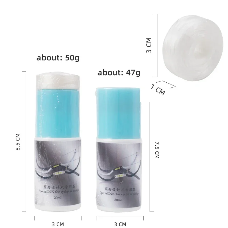 Regla para cejas, tinta para Microblading, maquillaje permanente, regla de línea de arco y flecha para cuerda, tatuaje preentintado, mapeo PMU, medición de cejas