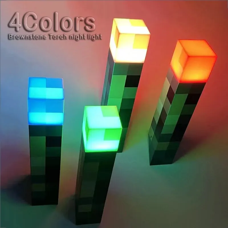 Coleção AliExpress Brownstone LED Night Light com fivela, tocha lâmpada, quarto luz decorativa, carregamento USB, 11 ", presente das crianças