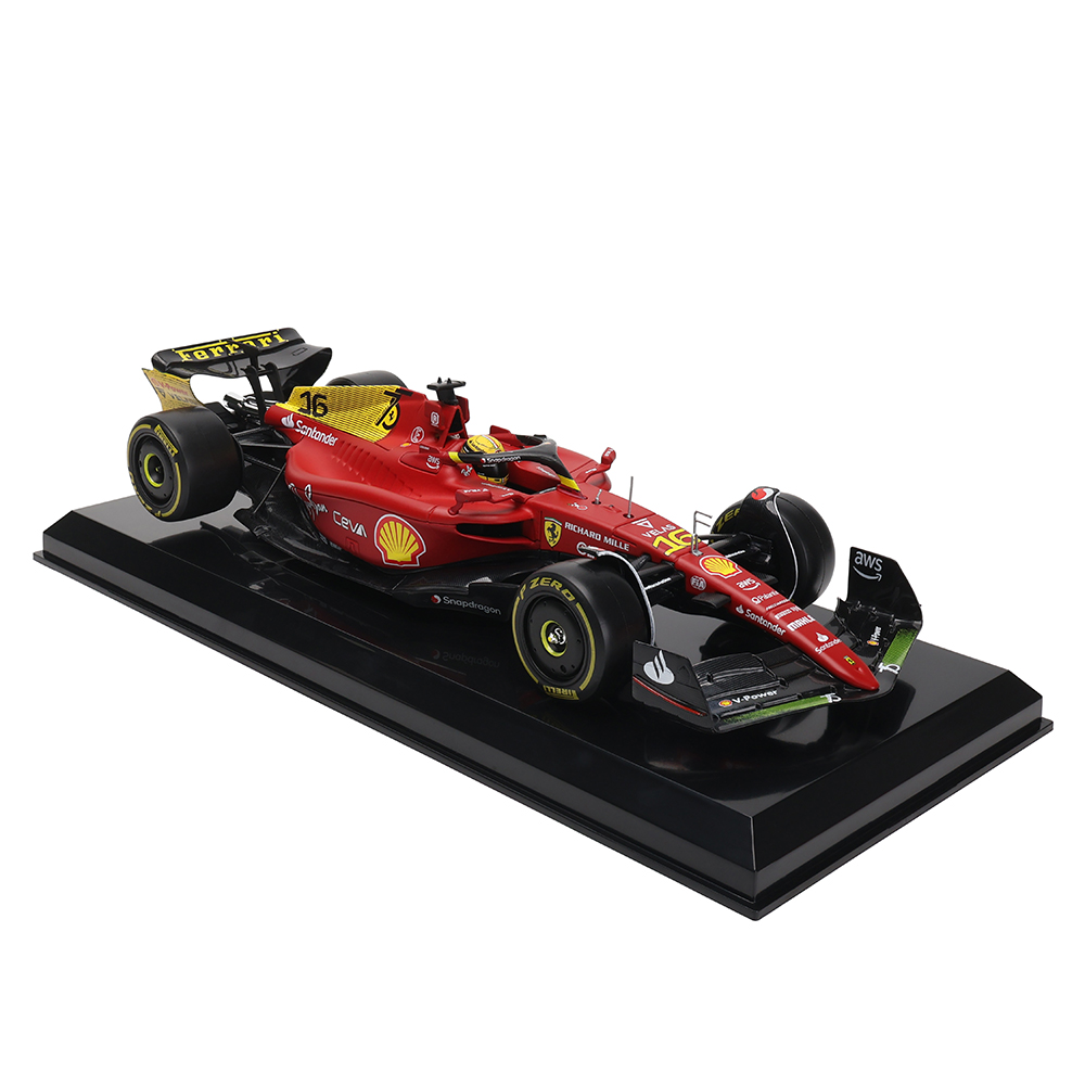 Bburago 1:24 F1 2022 Ferrari F1-75 75o 16 #   Leclerc 55 # Sainz Fórmula 1 Simulação Liga Modelo de Carro Artesanato Coleção de Decoração