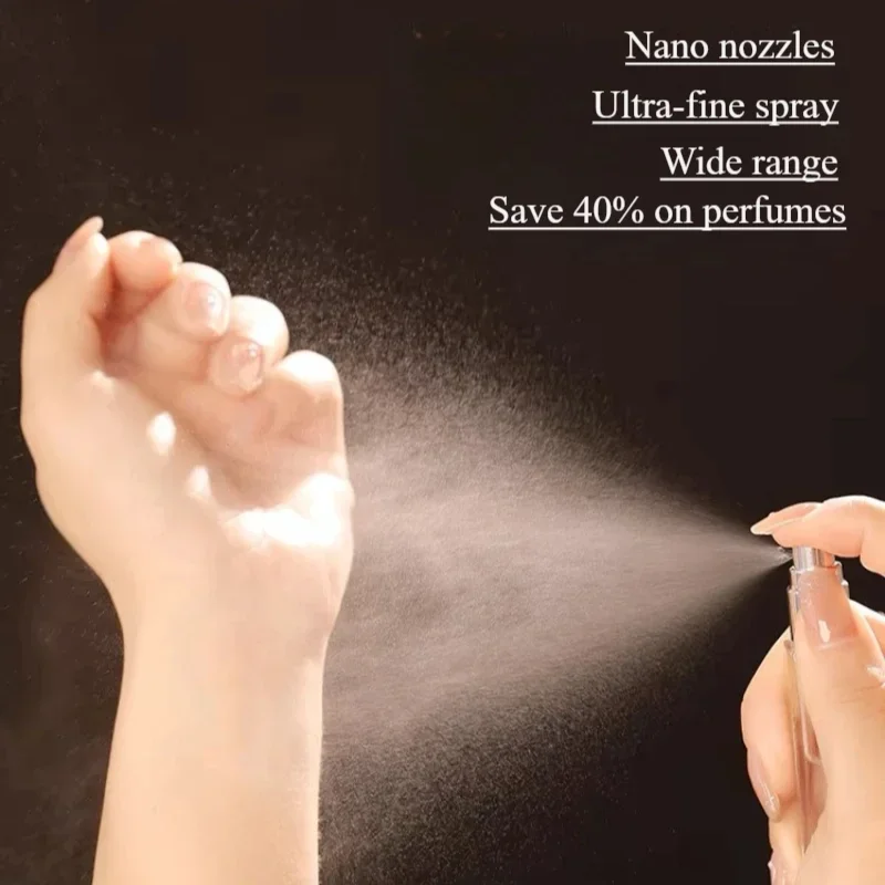New 5ml Refillable Spray Bottle Mini Flower Pattern Refillable Perfume Bottle with Pendant Empty Cosmetic Containers Cute