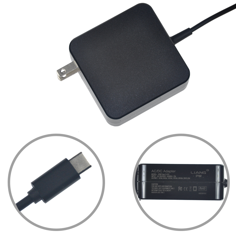 20V 3.25A 65W 20V5A 100W 20V 2.25A 45W Universal PD Tipo C USB C Carregador Adaptador para Laptop