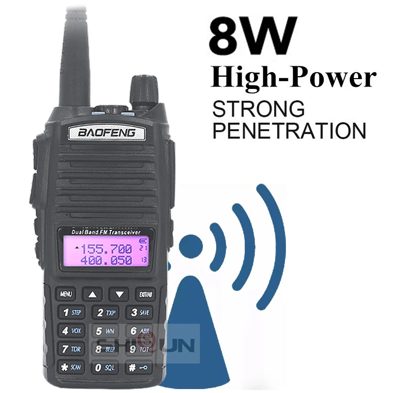 Baofeng 워키 토키 2 웨이 햄 라디오 comunicador UV 82 듀얼 PTT 8W 5W 10KM 듀얼 밴드 UV-82 UHF VHF UV82 UV 5R 9R 13 UV16 라디오