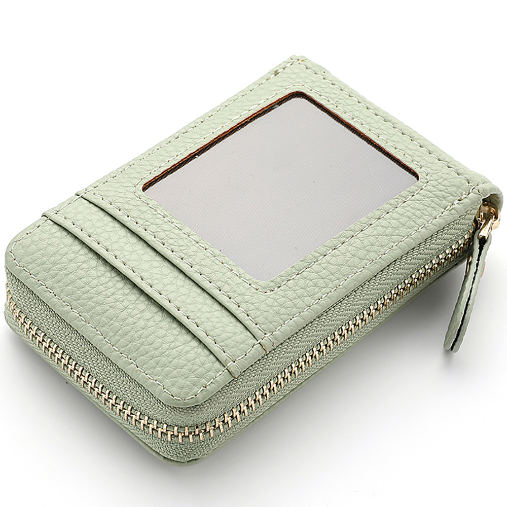Borsa da donna con porta carte d'identità da donna con cerniera corta in pelle Pu moda