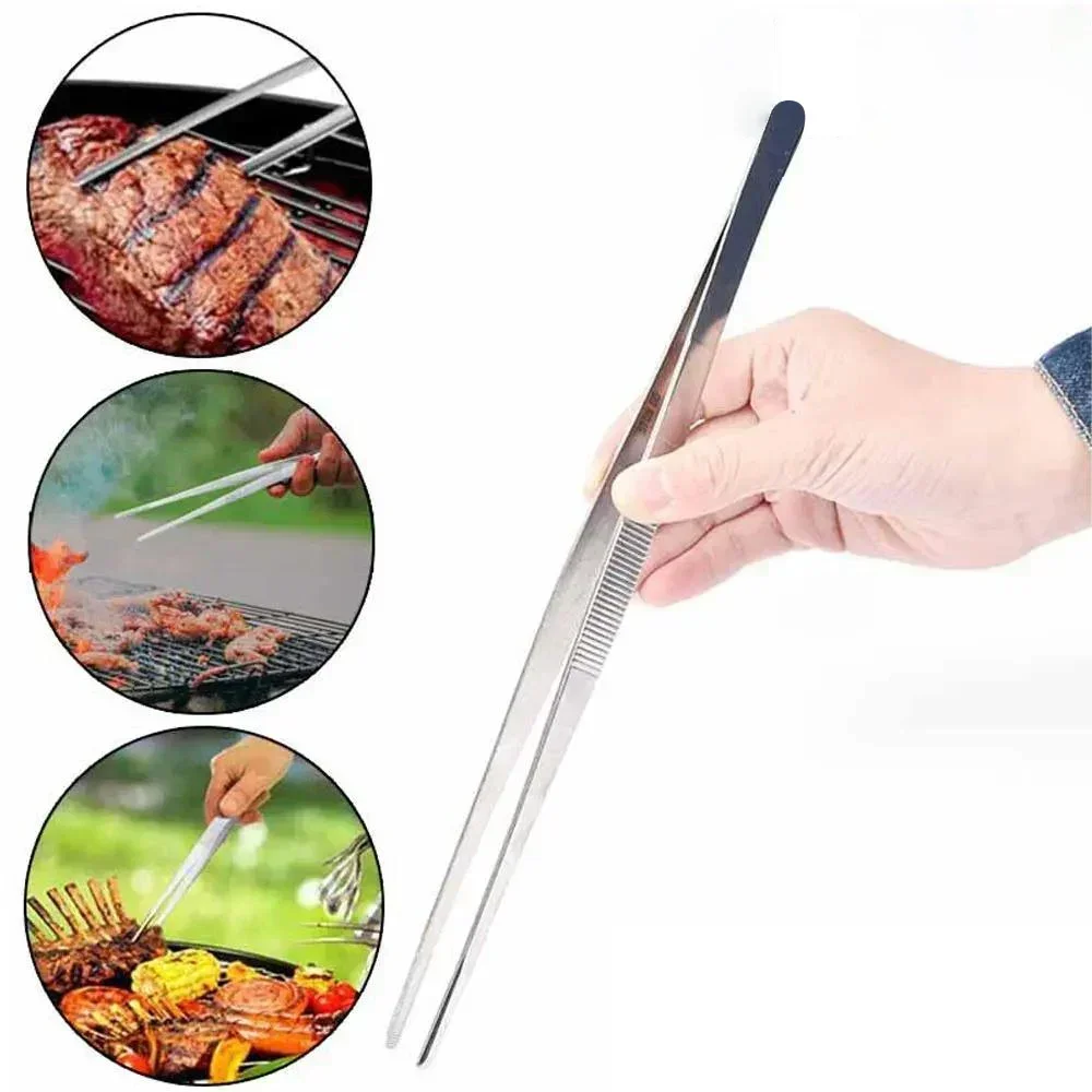 มัลติฟังก์ชั่แหนบบาร์บีคิวแหนบอาหารคลิปอาหาร Gadgets ครัวสแตนเลส Churrasco แหนบคลิปบุฟเฟ่ต์ BBQ เครื่องมือ
