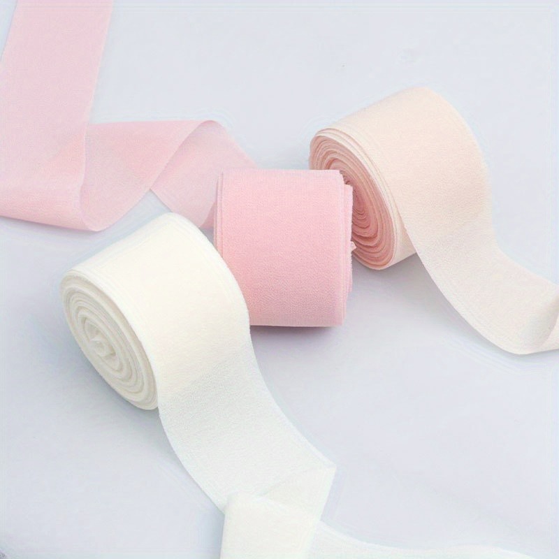 Cinta de organza transparente de gasa de 9M y 354,3 pulgadas de largo, 1,57 pulgadas de ancho para diademas, lazos, decoración de boda, manualidades DIY, Beige, rosa oscuro,