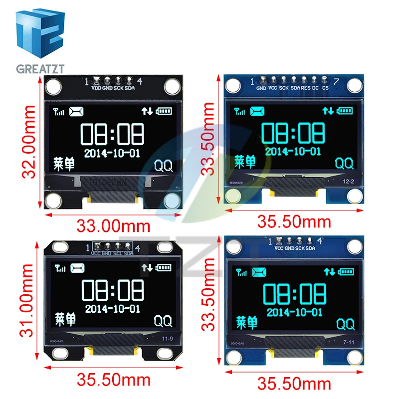 1.3 inch OLED module SPI/IIC I2C Communicate white/blue color 128X64 1.3 inch OLED LCD LED Display Module 1.3" OLED Module