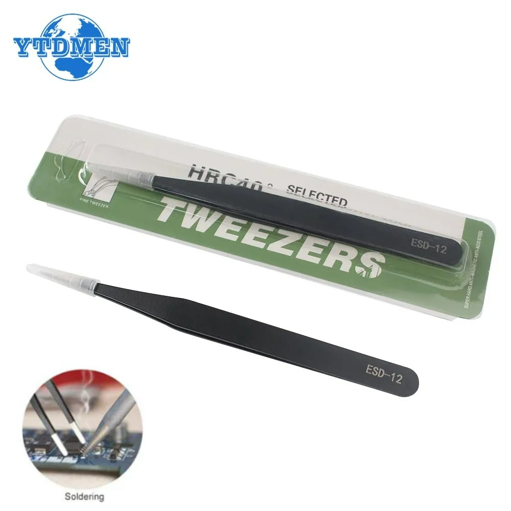 1/6 stücke Präzision Pinzette Set ESD Anti-Statische Edelstahl Pinzette Reparatur Werkzeuge für Elektronik Reparatur Löten Handwerk werkzeuge