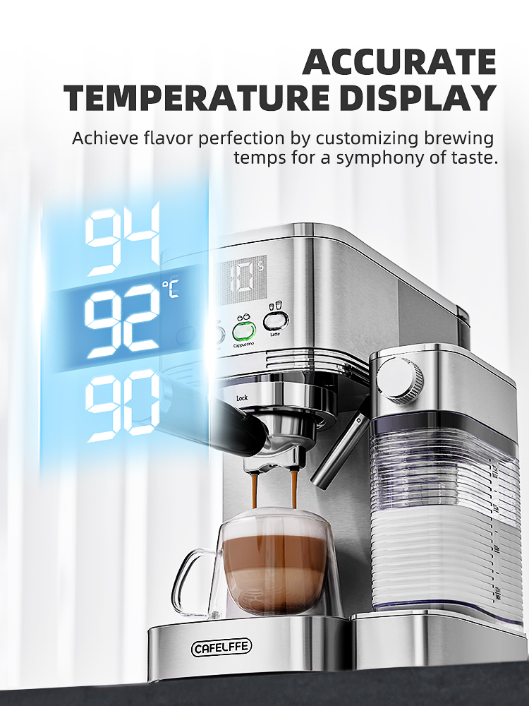 Cafelffe 3 in1 automatische Kaffee maschine Cafeteria Cappuccino Latte Espresso maschine voll automatische Milchschaum Edelstahl