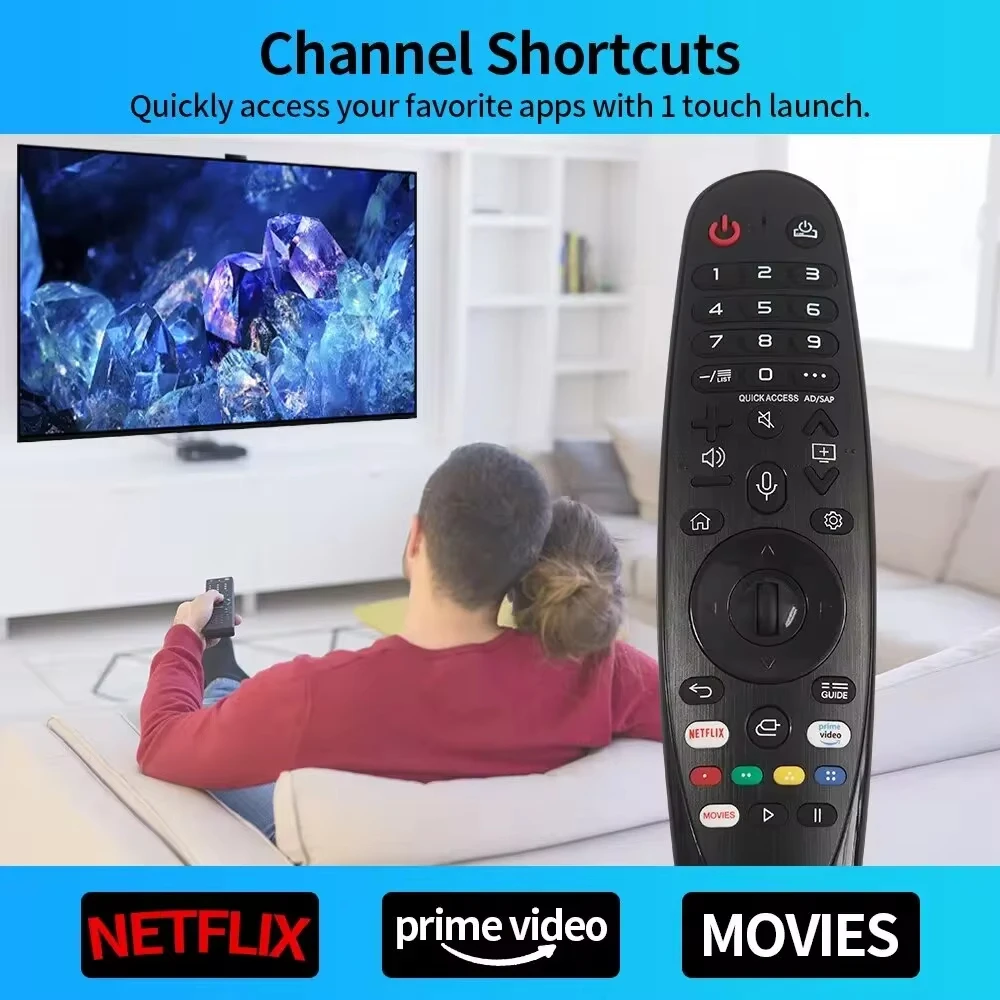 AKB75855501 Remote Control For Smart TV, Infrared Remote Control, Fit For Many Smart TV Models (No Voice Function)