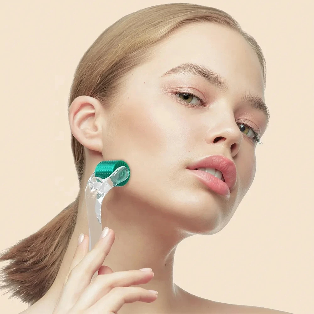 DRS 192 Derma Roller Microneedling Face Roller Ferramenta de cuidados com a pele Cabelo Barba Crescimento para mulheres e homens inclui estojo de armazenamento gratuito