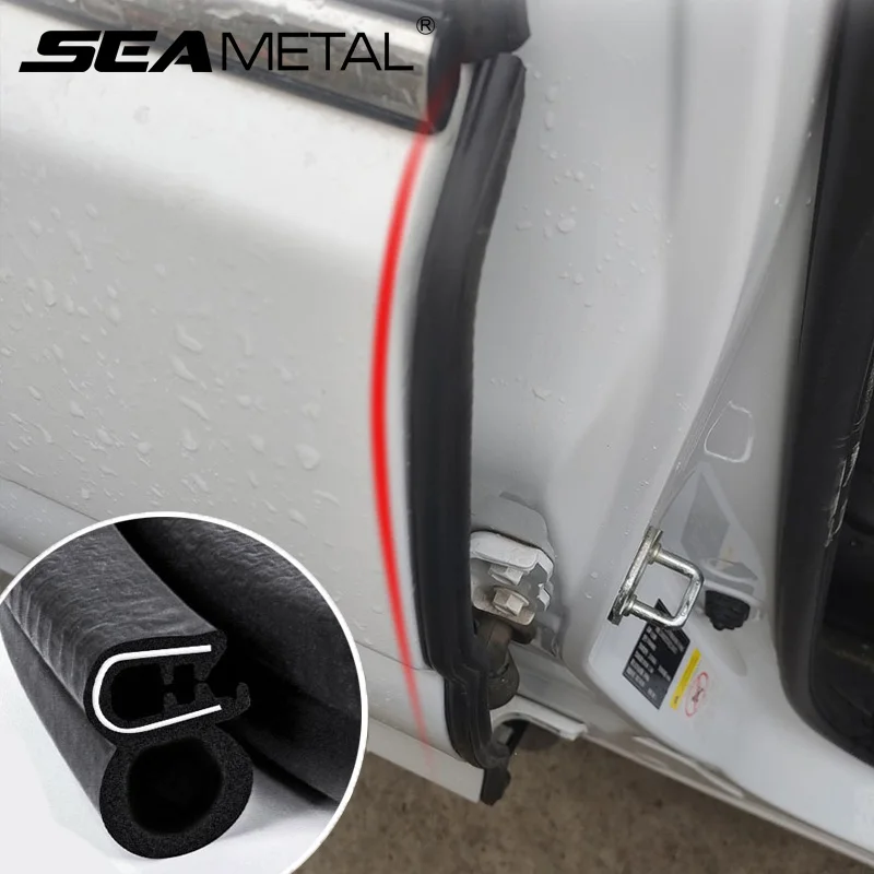 SEAMETAL Porta Do Carro Anti-Colisão Strip, Em Forma De U, Anti Scratch, Corpo Porta Borda De Vedação, Adesivo De Proteção, Acessórios Do Carro