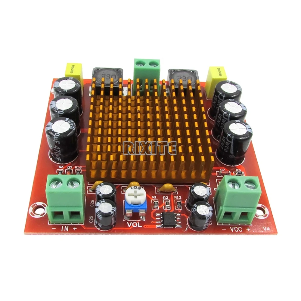 150W Mono Channel Digital Power Audio Amplifier Board TPA3116DA TPA3116 D2 Class D Sound Amplifier Board XH-M544 DC 12V 24V