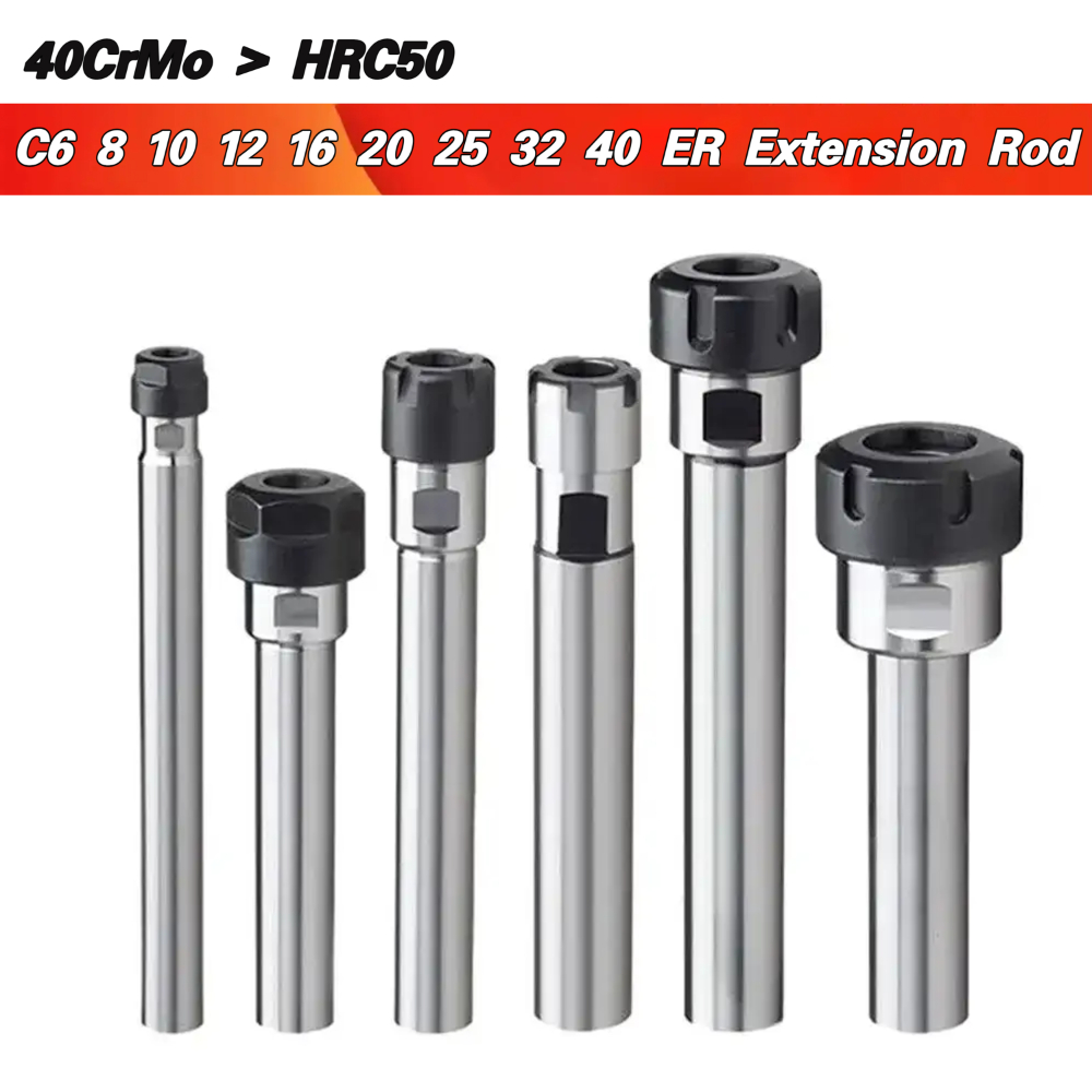 C8 C10 C12 C16 C20 C25 C32 ER8 ER11 ER16 ER20 ER25 ER32 100 150L Uchwyt tulei zaciskowej CNC Frezowanie Wydłużenie narzędzia ER Pręt przedłużający