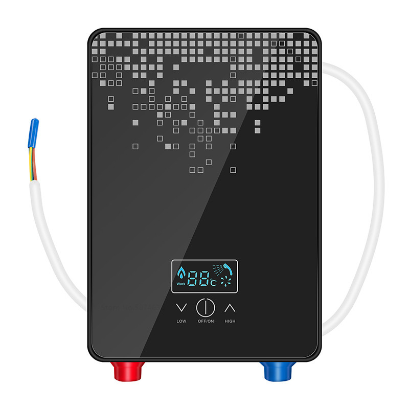Calentador de agua eléctrico instantáneo, grifos de baño y ducha, grifo de cocina, calentador de agua de 220V 6500W, pantalla Digital de temperatura automática