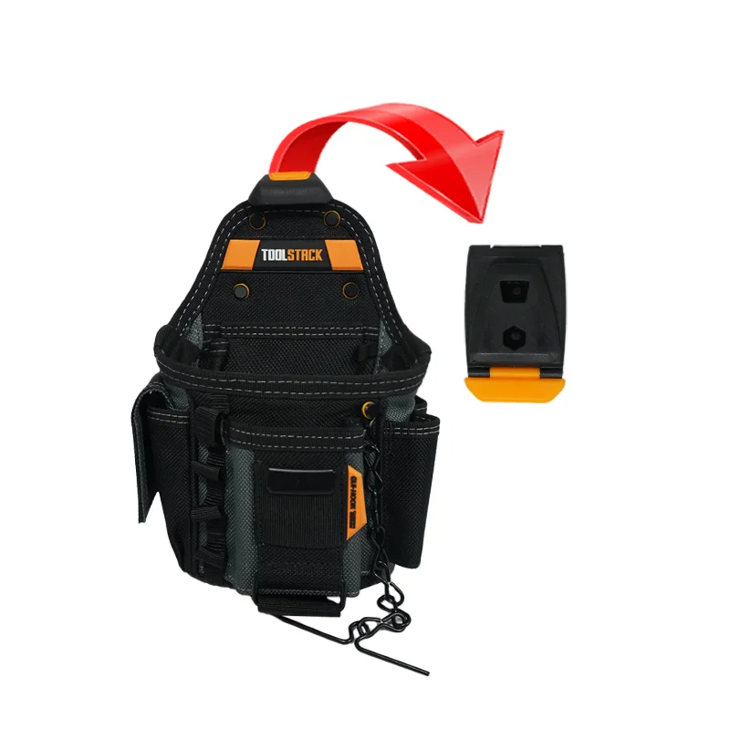 TOOLSTACK Small Electricians Pouch Tool Belt Multifunctional Pockets Tool Pouch Electrician Plumber Maintenance Worker Tool Bags