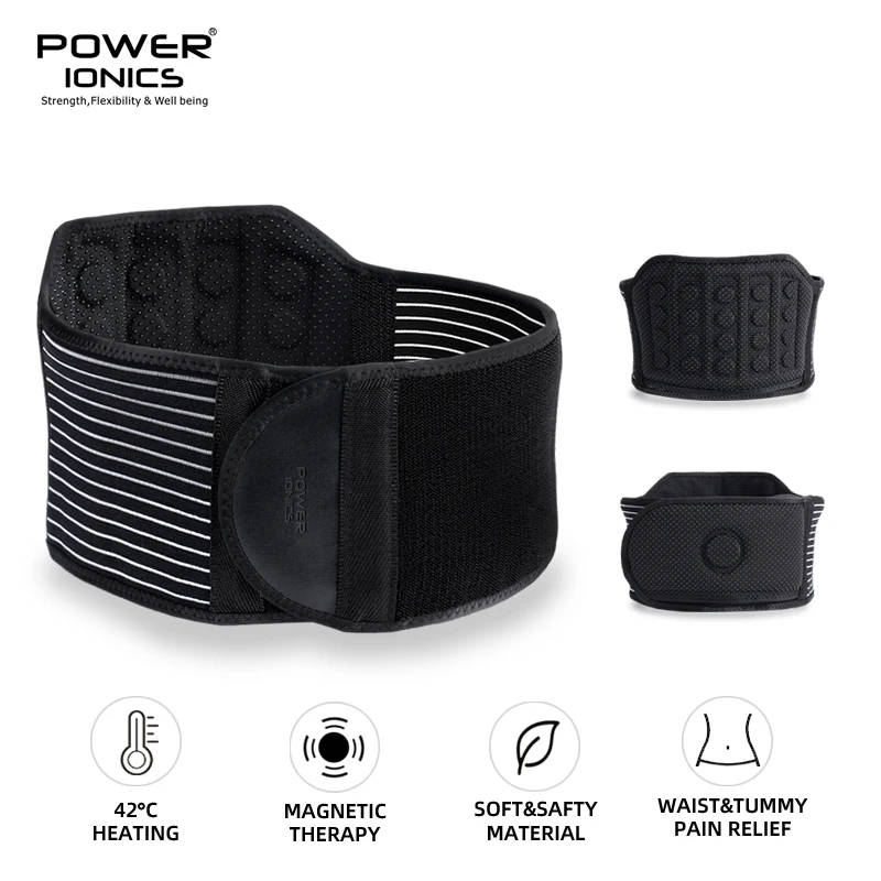 Neue Power Ionischen Weiche Safty Selbst-Heizung Magnet Massage Verstellbaren Riemen Taille Bauch Schmerzen Relief Brace Unterstützung Pad
