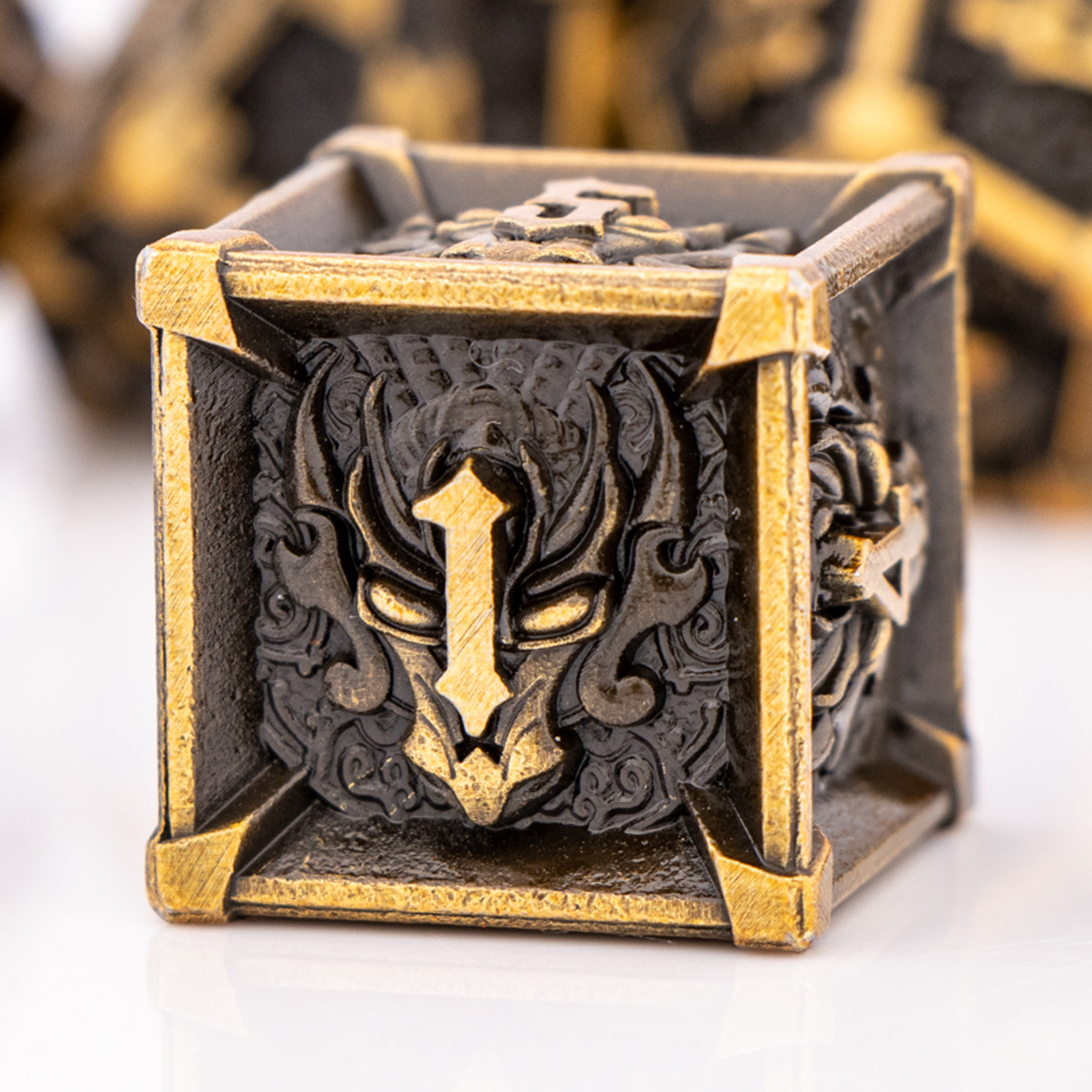 DnD Juego de dados de metal con calavera y dragón, dados de metal con borde afilado para mazmorras y dragones, dados poliédricos para juegos de mesa, dados de metal Dnd