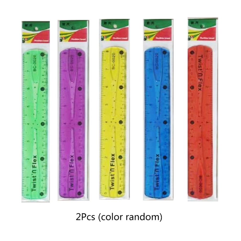 Righello in plastica pieghevole morbido da 2 pezzi