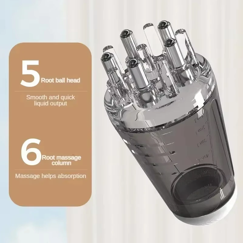 อัพเกรดน้ํามันหอมระเหยนวดหนังศีรษะหวีสําหรับผม - 1ml Applicator หัว, anti-Hair Loss Solid หวียา Dispens