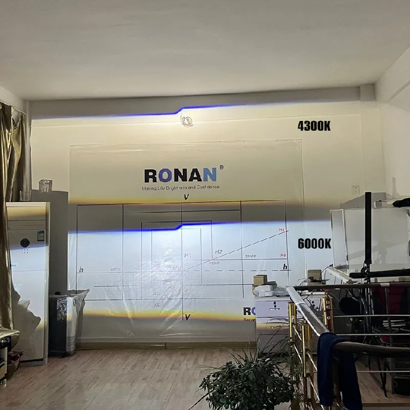 Ronan 40W 2.5 ''Bi-Đèn Led Ống Kính Cho H1 H4 H7 9005/9006 Ổ Cắm Đèn Pha Ô Tô Retrofit Nâng Cấp Đầy Đủ bộ Có Đèn LED Vải Liệm Trắng Vàng